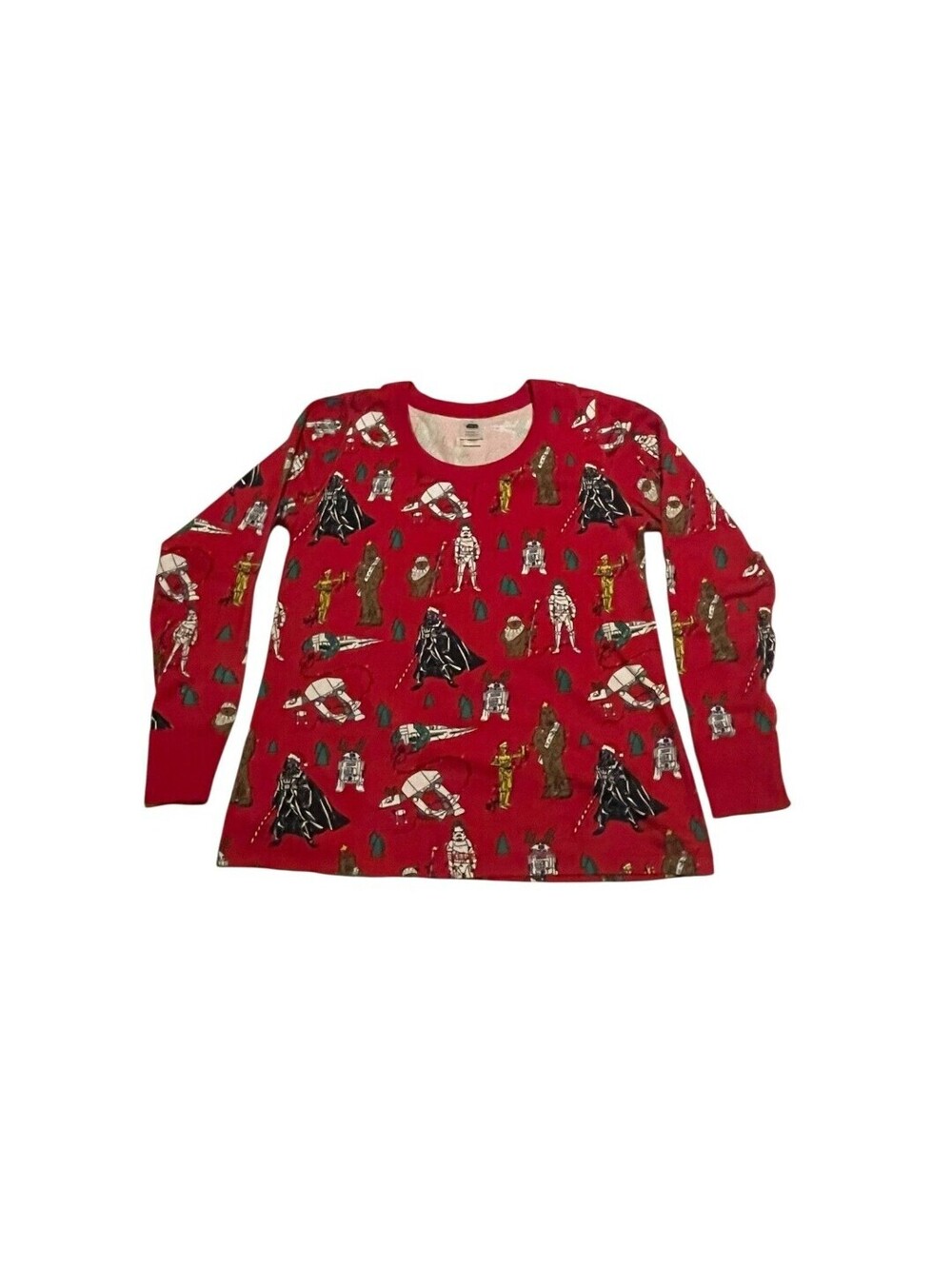 Hanna Andersson Star Wars M Red Long Sleeve Shirt Holiday Top Cozy Cotton PJs